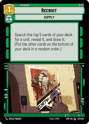 Recruit (123/252) [Spark of Rebellion] - Fantasy Flight Games - Card Brawlers | Quebec | Canada |