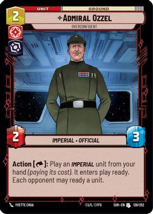 Admiral Ozzel - Overconfident (129/252) [Spark of Rebellion] - Fantasy Flight Games - Card Brawlers | Quebec | Canada |