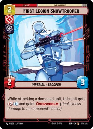 First Legion Snowtrooper (130/252) [Spark of Rebellion] - Fantasy Flight Games - Card Brawlers | Quebec | Canada |