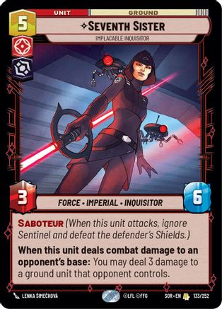 Seventh Sister - Implacable Inquisitor (133/252) [Spark of Rebellion] - Fantasy Flight Games - Card Brawlers | Quebec | Canada |