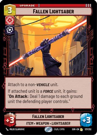 Fallen Lightsaber (137/252) [Spark of Rebellion] - Fantasy Flight Games - Card Brawlers | Quebec | Canada |