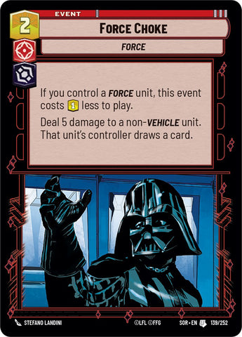 Force Choke (139/252) [Spark of Rebellion] - Card Brawlers | Quebec | Canada | Yu-Gi-Oh!