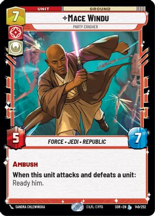 Mace Windu - Party Crasher (149/252) [Spark of Rebellion] - Fantasy Flight Games - Card Brawlers | Quebec | Canada |