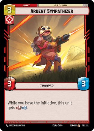 Ardent Sympathizer (161/252) [Spark of Rebellion] - Fantasy Flight Games - Card Brawlers | Quebec | Canada |