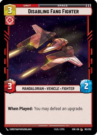 Disabling Fang Fighter (162/252) [Spark of Rebellion] - Fantasy Flight Games - Card Brawlers | Quebec | Canada |