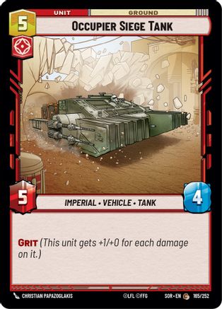 Occupier Siege Tank (165/252) [Spark of Rebellion] - Fantasy Flight Games - Card Brawlers | Quebec | Canada |