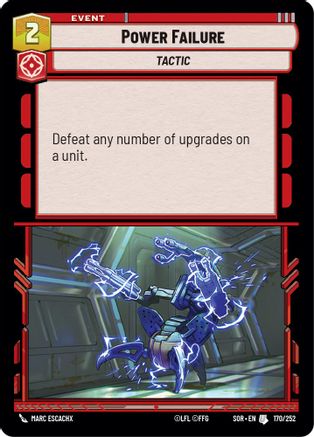 Power Failure (170/252) [Spark of Rebellion] - Fantasy Flight Games - Card Brawlers | Quebec | Canada |