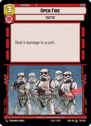 Open Fire (172/252) [Spark of Rebellion] - Fantasy Flight Games - Card Brawlers | Quebec | Canada |