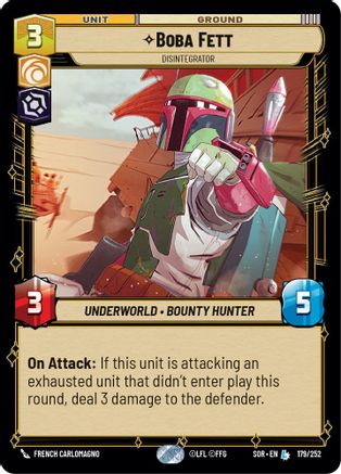 Boba Fett - Disintegrator (179/252) [Spark of Rebellion] - Fantasy Flight Games - Card Brawlers | Quebec | Canada |