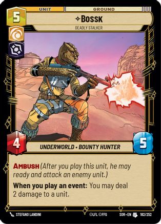 Bossk - Deadly Stalker (182/252) [Spark of Rebellion] - Fantasy Flight Games - Card Brawlers | Quebec | Canada |