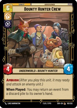 Bounty Hunter Crew (183/252) [Spark of Rebellion] - Fantasy Flight Games - Card Brawlers | Quebec | Canada |