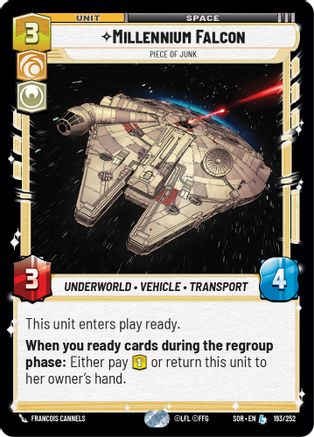Millennium Falcon - Piece of Junk (193/252) [Spark of Rebellion] - Fantasy Flight Games - Card Brawlers | Quebec | Canada |