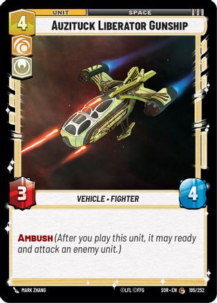 Auzituck Liberator Gunship (195/252) [Spark of Rebellion] - Fantasy Flight Games - Card Brawlers | Quebec | Canada |