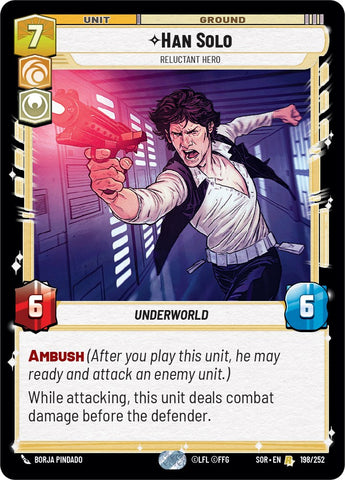 Han Solo - Relunctant Hero (198/252) [Spark of Rebellion] - Card Brawlers | Quebec | Canada | Yu-Gi-Oh!