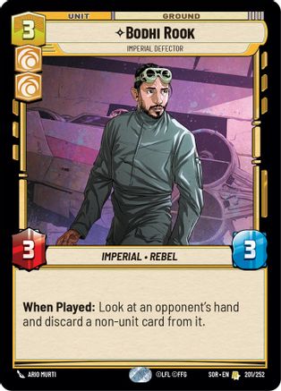 Bodhi Rook - Imperial Defector (201/252) [Spark of Rebellion] - Fantasy Flight Games - Card Brawlers | Quebec | Canada |