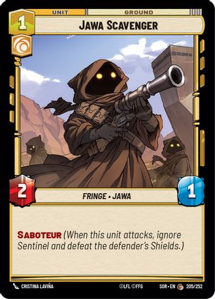 Jawa Scavenger (205/252) [Spark of Rebellion] - Fantasy Flight Games - Card Brawlers | Quebec | Canada |
