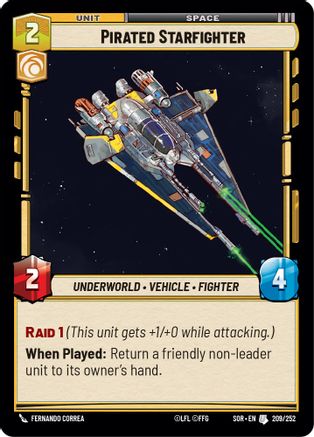 Pirated Starfighter (209/252) [Spark of Rebellion] - Fantasy Flight Games - Card Brawlers | Quebec | Canada |