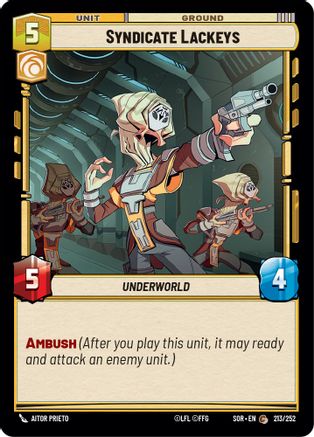 Syndicate Lackeys (213/252) [Spark of Rebellion] - Fantasy Flight Games - Card Brawlers | Quebec | Canada |