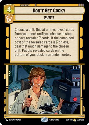 Don't Get Cocky (223/252) [Spark of Rebellion] - Fantasy Flight Games - Card Brawlers | Quebec | Canada |