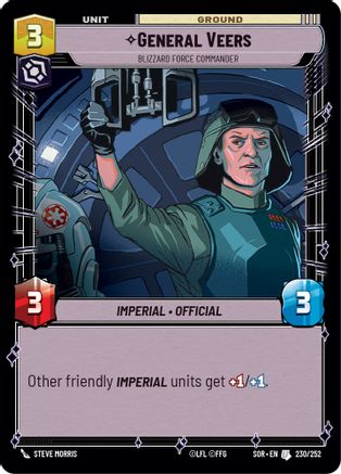 General Veers - Blizzard Force Commander (230/252) [Spark of Rebellion] - Fantasy Flight Games - Card Brawlers | Quebec | Canada |