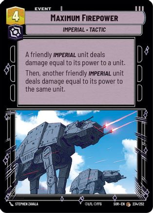 Maximum Firepower (234/252) [Spark of Rebellion] - Fantasy Flight Games - Card Brawlers | Quebec | Canada |