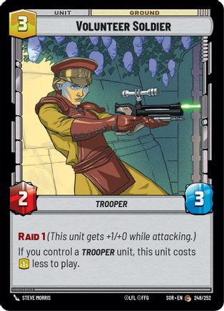 Volunteer Soldier (248/252) [Spark of Rebellion] - Fantasy Flight Games - Card Brawlers | Quebec | Canada |