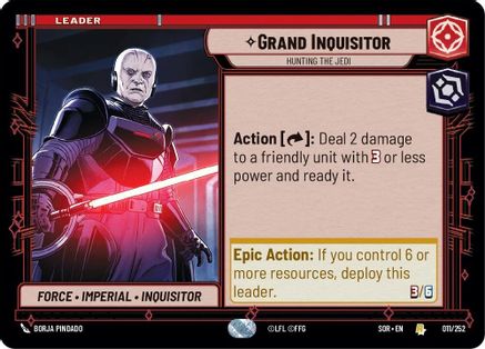 Grand Inquisitor - Hunting the Jedi (011/252) [Spark of Rebellion] - Fantasy Flight Games - Card Brawlers | Quebec | Canada |