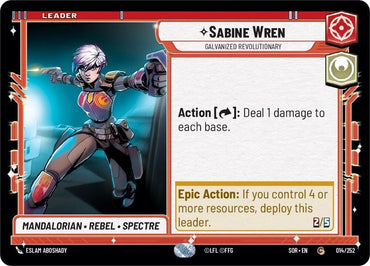 Sabine Wren - Galvanized Revolutionary (014/252) [Spark of Rebellion] - Fantasy Flight Games - Card Brawlers | Quebec | Canada |