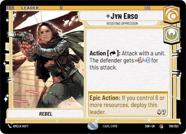 Jyn Erso - Resisting Oppression (018/252) [Spark of Rebellion] - Fantasy Flight Games - Card Brawlers | Quebec | Canada |