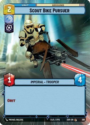 Scout Bike Pursuer (Hyperspace) (298) [Spark of Rebellion] - Fantasy Flight Games - Card Brawlers | Quebec | Canada |