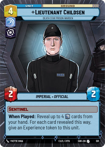 Lieutenant Childsen - Death Star Prison Warden (Hyperspace) (301) [Spark of Rebellion] - Card Brawlers | Quebec | Canada | Yu-Gi-Oh!