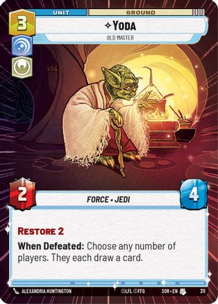 Yoda - Old Master (Hyperspace) (311) [Spark of Rebellion] - Fantasy Flight Games - Card Brawlers | Quebec | Canada |