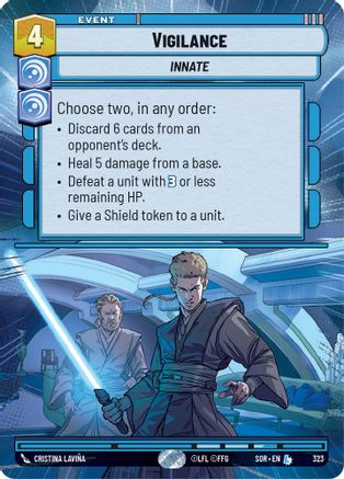 Vigilance (Hyperspace) (323) [Spark of Rebellion] - Fantasy Flight Games - Card Brawlers | Quebec | Canada |