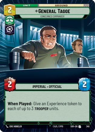 General Tagge - Concerned Commander (Hyperspace) (345) [Spark of Rebellion] - Fantasy Flight Games - Card Brawlers | Quebec | Canada |