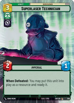 Superlaser Technician (Hyperspace) (348) [Spark of Rebellion] - Fantasy Flight Games - Card Brawlers | Quebec | Canada |