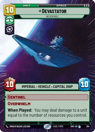 Devastator - Inescapable (Hyperspace) (354) [Spark of Rebellion] - Fantasy Flight Games - Card Brawlers | Quebec | Canada |