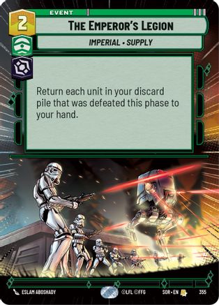 The Emperor's Legion (Hyperspace) (355) [Spark of Rebellion] - Fantasy Flight Games - Card Brawlers | Quebec | Canada |