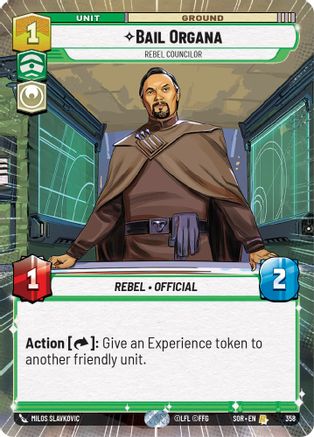 Bail Organa - Rebel Councilor (Hyperspace) (358) [Spark of Rebellion] - Fantasy Flight Games - Card Brawlers | Quebec | Canada |