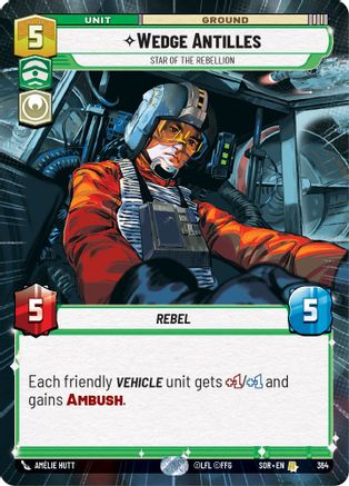 Wedge Antilles - Star of the Rebellion (Hyperspace) (364) [Spark of Rebellion] - Fantasy Flight Games - Card Brawlers | Quebec | Canada |