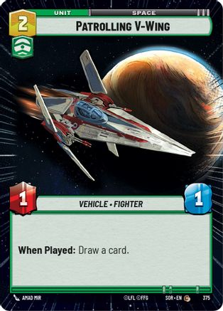 Patrolling V-Wing (Hyperspace) (375) [Spark of Rebellion] - Fantasy Flight Games - Card Brawlers | Quebec | Canada |