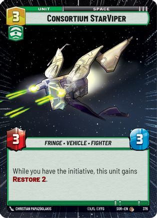 Consortium StarViper (Hyperspace) (376) [Spark of Rebellion] - Fantasy Flight Games - Card Brawlers | Quebec | Canada |
