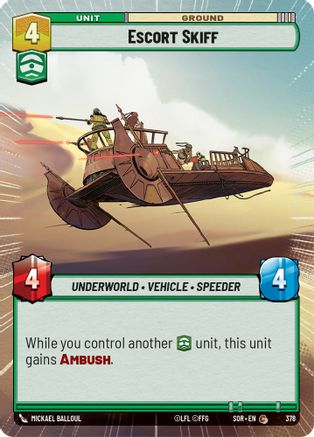 Escort Skiff (Hyperspace) (378) [Spark of Rebellion] - Fantasy Flight Games - Card Brawlers | Quebec | Canada |