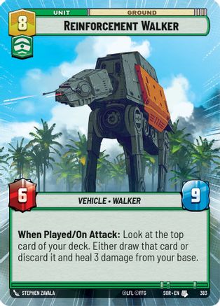 Reinforcement Walker (Hyperspace) (383) [Spark of Rebellion] - Fantasy Flight Games - Card Brawlers | Quebec | Canada |