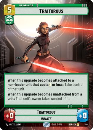 Traitorous (Hyperspace) (386) [Spark of Rebellion] - Fantasy Flight Games - Card Brawlers | Quebec | Canada |