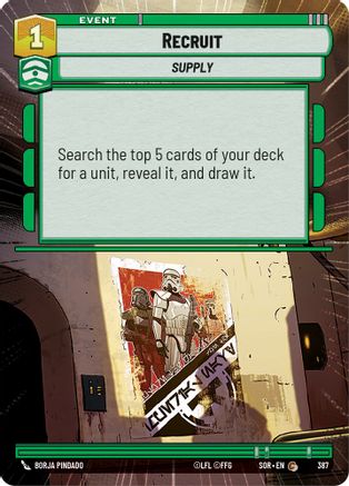 Recruit (Hyperspace) (387) [Spark of Rebellion] - Fantasy Flight Games - Card Brawlers | Quebec | Canada |