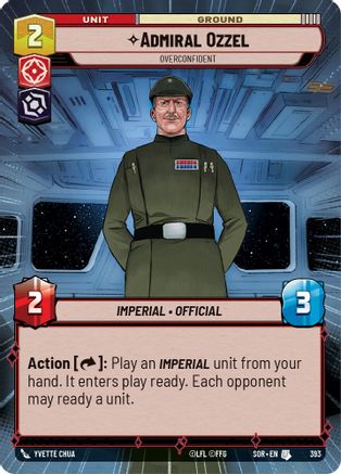 Admiral Ozzel - Overconfident (Hyperspace) (393) [Spark of Rebellion] - Fantasy Flight Games - Card Brawlers | Quebec | Canada |