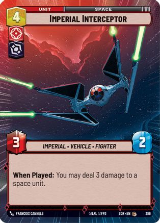 Imperial Interceptor (Hyperspace) (396) [Spark of Rebellion] - Fantasy Flight Games - Card Brawlers | Quebec | Canada |