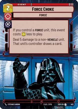 Force Choke (Hyperspace) (402) [Spark of Rebellion] - Fantasy Flight Games - Card Brawlers | Quebec | Canada |