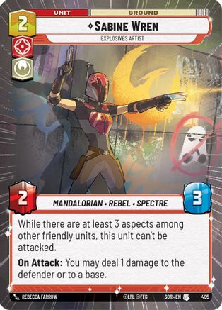 Sabine Wren - Explosives Artist (Hyperspace) (405) [Spark of Rebellion] - Fantasy Flight Games - Card Brawlers | Quebec | Canada |