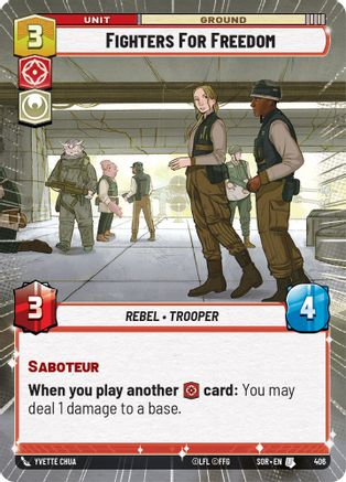 Fighters For Freedom (Hyperspace) (406) [Spark of Rebellion] - Fantasy Flight Games - Card Brawlers | Quebec | Canada |